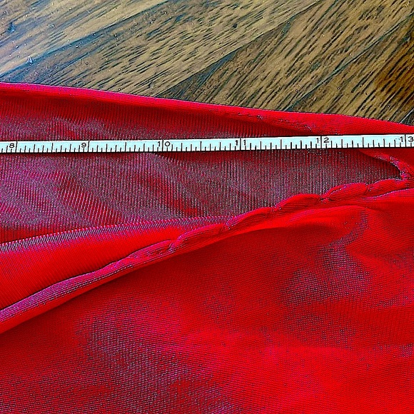 ❤️💋NWOT RED Slip Nightgown.Lace front&ShoulderStraps.Slit bothSides.Midi.M/L🌺 - Picture 11 of 12